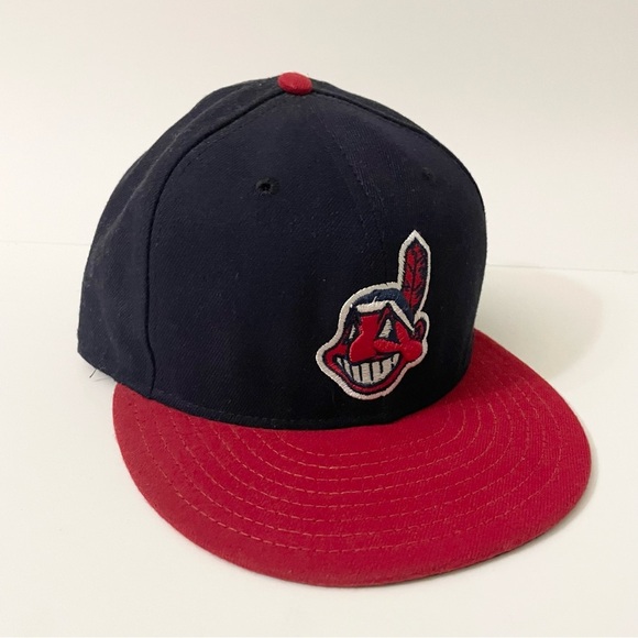 Cleveland Indians MLB On field 7 1/2 New Era 59Fifty Hat Baseball Cap - Picture 9 of 16